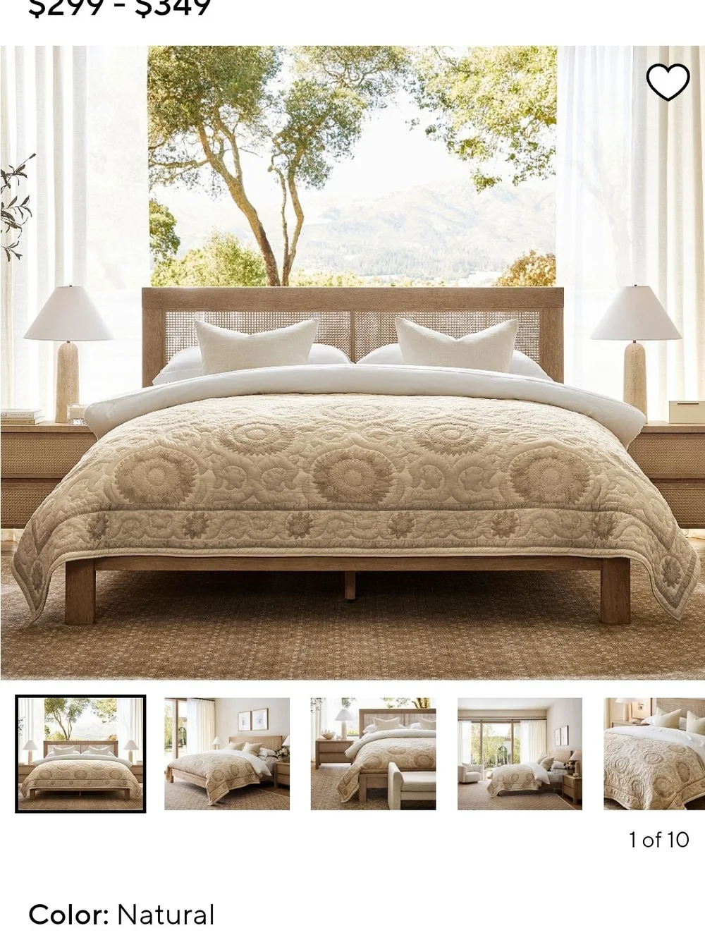 Pottery Barn Alanya Suzani Medallion Quilt King Retail Price $348